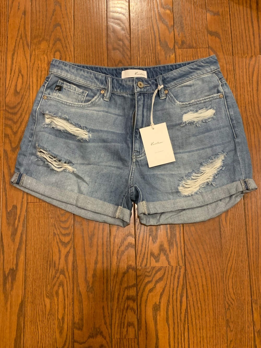 KanCan Women’s Distressed Denim Shorts
